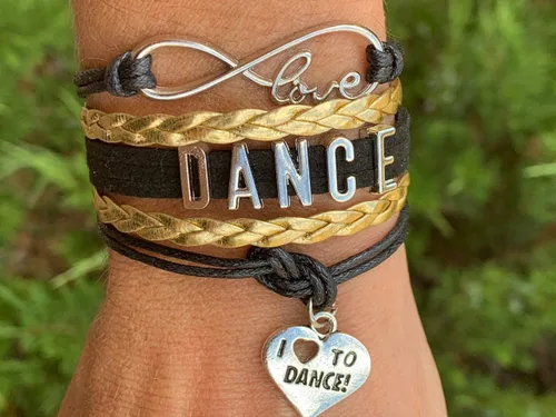 Vista 3 de Infinity Collection Pulsera de baile - Joyería de baile para niñas, regalo para recitales de baile, bailarines y equipos de baile