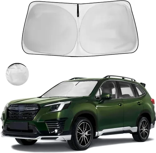 Vista 14 de Parasol para parabrisas, 4 capas, parasol para ventana delantera, bloquea los rayos UV, mantiene el automóvil más fresco