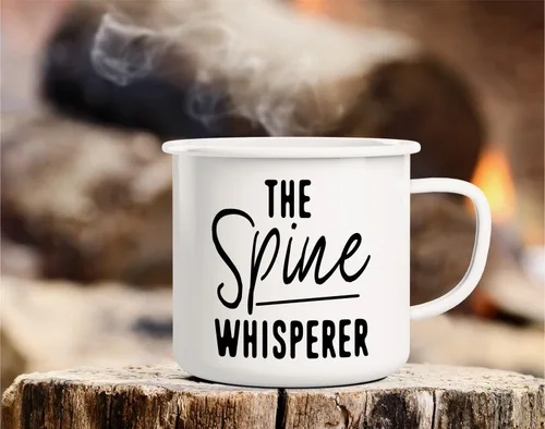 Vista 3 de Retreez Taza divertida The Spine Whisperer, quiropráctico, doctor y estudiante, 16 onzas, esmalte de acero inoxidable, para campamento, fogata