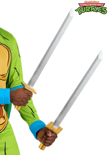 Vista 4 de Prop de Espadas Katana de Leonardo para Cosplay de Teenage Mutant Ninja Turtles Multicolor