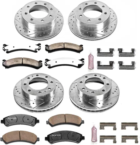 Vista 2 de Power Stop K2073-36 juego de freno delantero Z36 para remolque y camión Chevrolet Silverado 3500 HD GMC Sierra 3500 HD Carbon Fiber Ceramic Brake