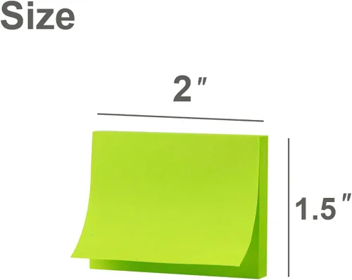 Vista 2 de (50 blocs) notas adhesivas de 1.5 x 2, 10 colores de notas autoadhesivas, almohadillas adhesivas, reciclables, autoadhesivas, fáciles de publicar