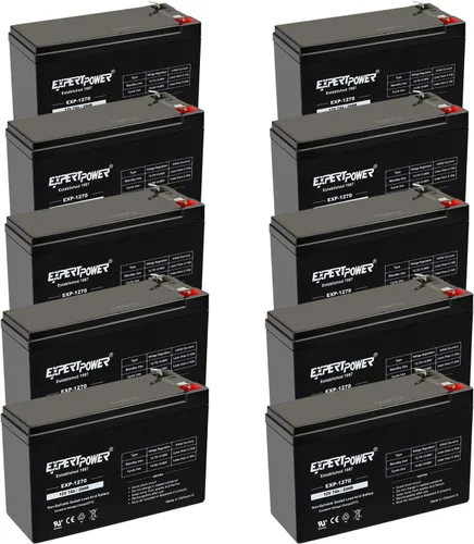 Vista 10 de Baterías de 12 volts para alarmas ExpertPower, Paquete de 1, Negro