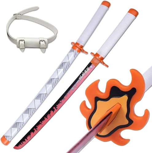 Vista 20 de ziqing Espada para cosplay de Demon Slayer hecha a mano, Katana de 31 pulgadas con múltiples estilos para elegir