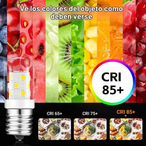 Vista 9 de Bombillas de microondas E17 LED debajo del capó 40W equivalente para Paquete de 2 bombillas blancas de luz diurna