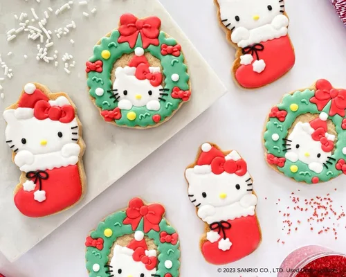 Vista 6 de Juego de utensilios para hornear galletas de Hello Kitty de Navidad