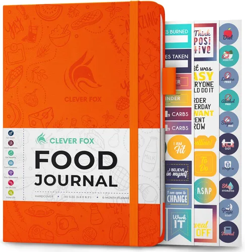 Vista 23 de Clever Fox Diario de Comida de Bolsillo - Diario de Comidas Diario, Planificador de Comidas para Llevar un Control de Calorías y Nutrientes
