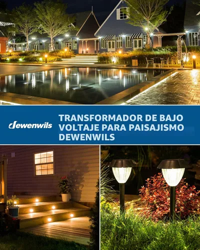 Vista 7 de DEWENWILS Transformador de bajo voltaje de 300W para paisaje, transformadores de bajo voltaje para exteriores con sensor de fotocélula