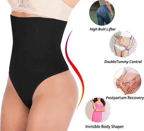 Vista 2 de Hioffer 328 - Tanga con faja moldeadora de cintura, reductor de abdomen, ropa