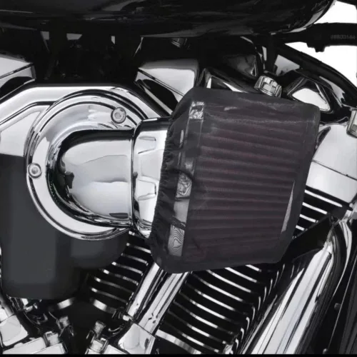 Vista 9 de Cubierta Protectora Impermeable para Filtro de Limpiador de Aire Compatible con Harley Touring Flhr Flhx Dyna Softail 114 Road King