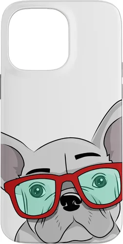 Vista 21 de French Bulldog Cute Glasses Frenchie Case for iPhone 17