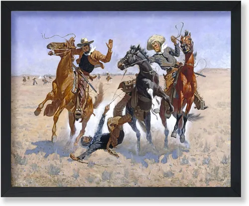 Vista 15 de Poster Master Póster vintage de The Lookout, estampado retro de vaquero, arte occidental, arte del salvaje oeste, arte de equitación, regalo