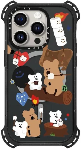 Vista 16 de CASETiFY - Funda para iPhone 15 Pro, compatible con MagSafe A prueba de golpes 21.3 pies 6x protección contra caídas de grado militar Black