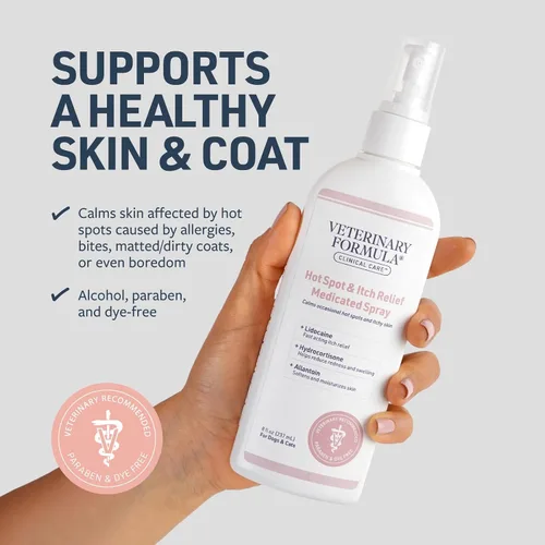 Vista 6 de Veterinary Formula Tratamiento clínico para el oído, 4 onzas y cuidado clínico Hot Spot & Itch Relief Medicated Spray