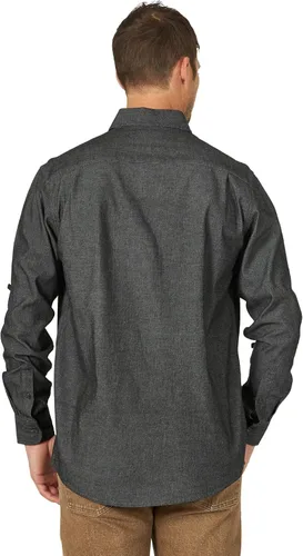 Vista 2 de Wrangler Authentics Camisa tejida clásica de manga larga para hombre Gris