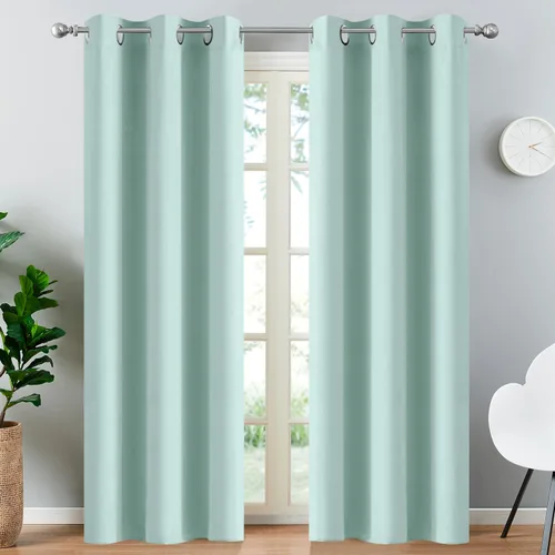 Vista 43 de Yakamok Cortinas opacas para dormitorio, aislamiento térmico, cortinas de oscurecimiento de habitación para sala de estar, juego de 2 paneles