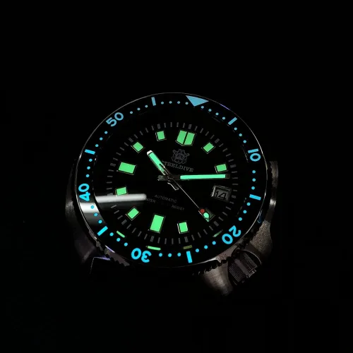 Vista 3 de STEELDIVE - Reloj automático para hombre reloj automático para hombre resistente al agua 6562ft C3 cronógrafo bisel de cerámica zafiro espejo NH35