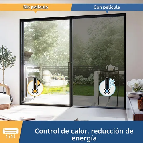 Vista 3 de rabbitgoo Película de Privacidad Unidireccional para Ventanas, Tinte de Ventana para el Hogar, Espejo Reflectante que Bloquea el Sol, Control