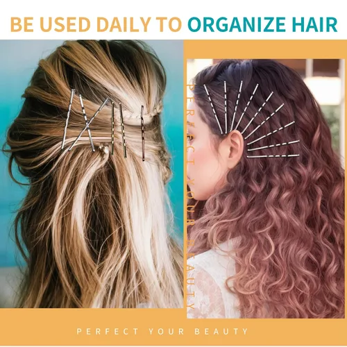 Vista 5 de Teenitor Horquillas para el cabello, 2.75 pulgadas, grandes, color marrón, negro, rubio, plateado, para mujeres y niñas, para cabello grueso, 5
