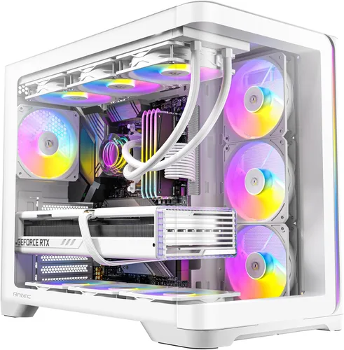 Vista 15 de Antec C5 Curve ARGB, 4 x 120mm ARGB PWM ventiladores incluidos, hasta 10 ventiladores simultáneamente, puerto Type-C 3.2 Gen 2, paneles frontales
