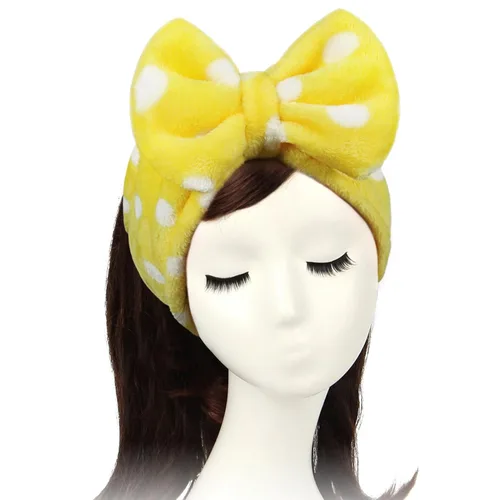 Vista 17 de Shintop Diadema de Spa, Diadema de Maquillaje de Vellón Coral Suave con Lindo Lazo, Banda Elástica para el Cabello para Lavar la Cara, Cuidado