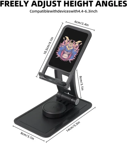 Vista 5 de Monkey - Soporte de teléfono para escritorio, ajustable, accesorios de viaje para teléfono móvil/iPad/tableta, soporte para teléfono celular