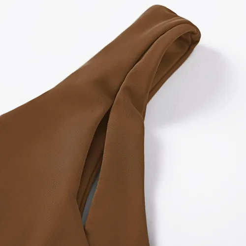 Vista 143 de MOOSLOVER Traje de baño de dos piezas con corte alto y cintura alta para mujer