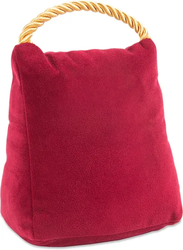 Vista 2 de Pavilion Gift 72271 Home Believes - Tope de puerta de terciopelo de Navidad, 2 libras, 6 pulgadas, rojo