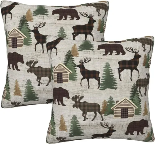 Vista 21 de Juego de 2 fundas de almohada de estilo étnico vintage, estampado geométrico azteca, étnico, tribal, para dormitorio, sala de estar, sofá