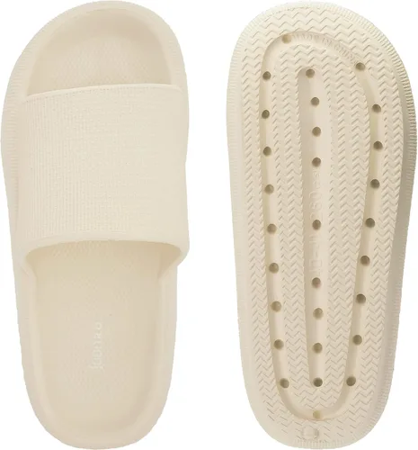 Vista 6 de Joomra - Sandalias acolchadas tipo pantuflas para mujeres y hombres, antideslizantes, de secado rápido, sandalias para baño, con suela gruesa