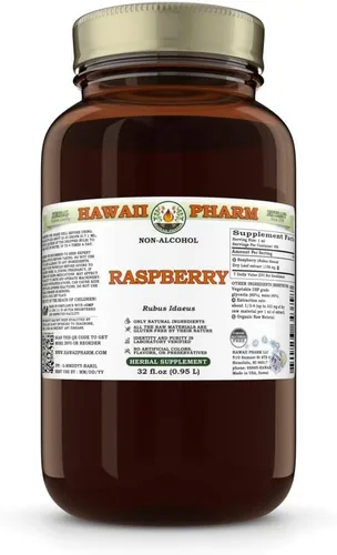 Vista 9 de Hawaii Pharm Extracto de hoja de frambuesa sin alcohol, 2 onzas líquidas