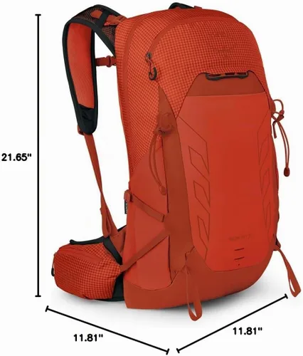Vista 14 de Osprey Talon Pro 20L Mochila de senderismo para hombre con cinturón de cadera, color naranja marte