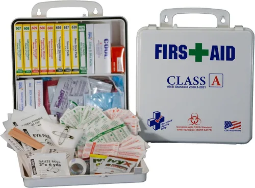 Vista 5 de Certified Safety Mfg Clase A 21 Plus - Kit de primeros auxilios fabricado en Estados Unidos de 138 piezas fabricado en Estados Unidos - Suministros