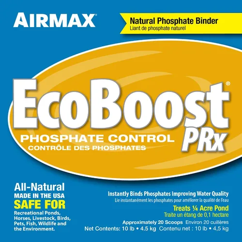 Vista 2 de Airmax EcoBoost PRx - Clarificador de agua natural para estanques, une el exceso de fosfatos y contaminantes para agua clara, seguro para mascotas