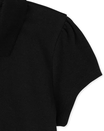 Vista 3 de The Children's Place girls Short Sleeve Ruffle Pique Polo