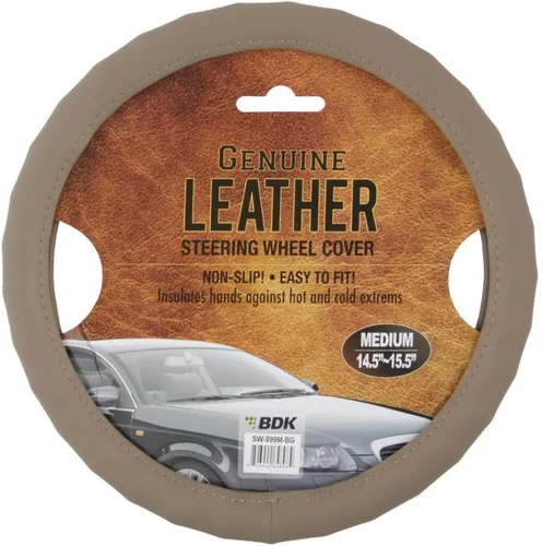 Vista 8 de Motor Trend Funda protectora para volante ergonómico/Protector de agarre para volantes de tamaño pequeño en automóviles, vehículos utilitarios Cuero