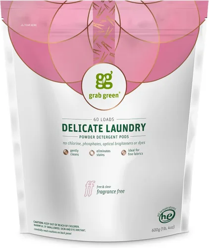 Vista 13 de Grab Green Cápsulas de detergente 3 en 1, 24 unidades, sin fragancia, a base de plantas y minerales, poder de limpieza superior, removedor