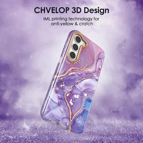 Vista 6 de Funda compatible con Samsung Galaxy S23, diseño delgado y elegante para mujer, protección de 360 grados