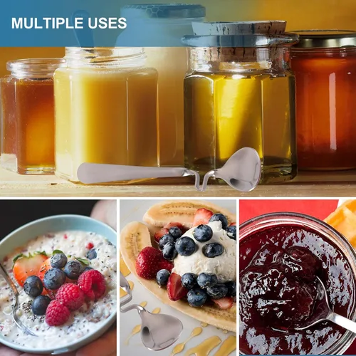 Vista 7 de BESTonZON 2 cucharas de café colgantes, cucharas multifuncionales para mezclar café con leche, cucharadita creativa de acero inoxidable con mango
