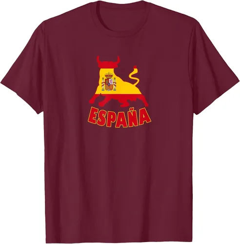 Vista 55 de Spain Espana with Bull and National Flag/Present T-Shirt Asphalt Grey