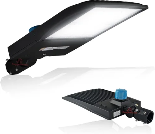 Vista 56 de RuggedGrade Vatiaje de luz LED NextGen IV de 100 W para estacionamiento Negro