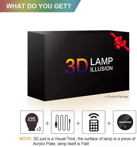 Vista 7 de Manco 3 patrones de 16 colores 3D luz nocturna regalos de cumpleaños para fans