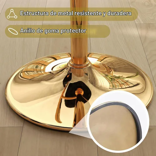Vista 7 de Juego de 2 taburetes de bar de terciopelo, altura ajustable, base de metal dorado, beige Diseño de cabeza de clavo, función giratoria, ideal