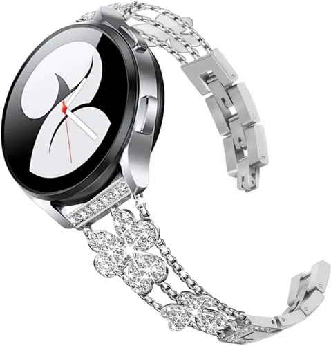 Vista 13 de DEALELE Correas compatibles con Samsung Galaxy Watch 6/6 Classic / 5/5 Pro / 4/4 Classic / 3 1.614 in / Active 2, correa de repuesto de metal de 1#