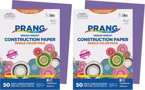 Vista 18 de Prang (Formerly SunWorks) Papel de construcción, naranja, 9 x 12 pulgadas, 50 hojas, (paquete de 2)