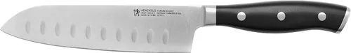 Vista 15 de HENCKELS Forged Accent Razor-Sharp - Juego de cuchillos Santoku de 2 piezas, mango blanco, ingeniería alemana respaldada por más de 100 años