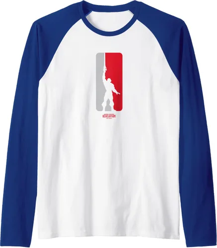 Vista 8 de MOTU - Camiseta de béisbol raglán con logotipo de silueta He-Man, Negro