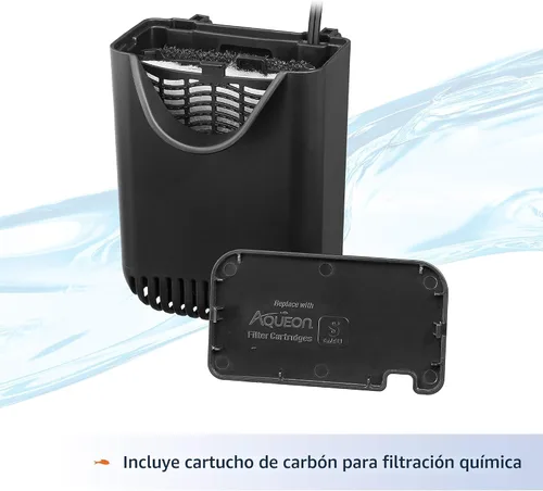 Vista 3 de Aqueon QuietFlow 10 E - Filtro interno para peceras de acuario, pequeño, para tanques de peces de hasta 10 galones