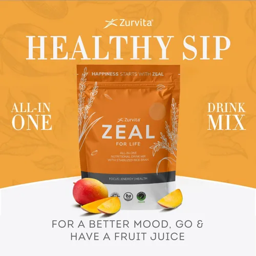 Vista 7 de Zurvita - Mezcla de bebida Zeal for Life Wellness - Sabor clásico de mango - Sin gluten, vegana, con biotina, vitaminas y minerales para la salud