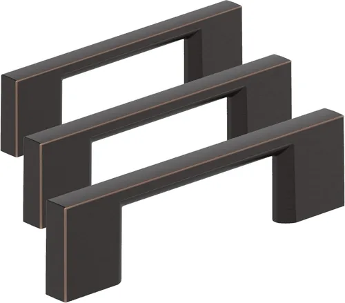 Vista 22 de Amerock 10BX37131CZ Tirador de gabinete Champán Bronce 3-3/4 pulgadas (96mm) de centro a centro Paquete de 10 unidades Cityscape Herrajes